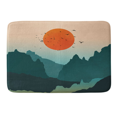 Nature Magick Emerald River Teal Sunset Memory Foam Bath Mat