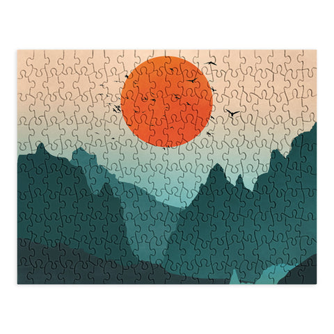 Nature Magick Emerald River Teal Sunset Puzzle