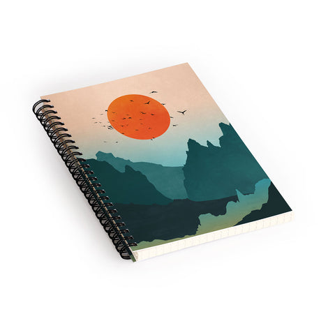 Nature Magick Emerald River Teal Sunset Spiral Notebook