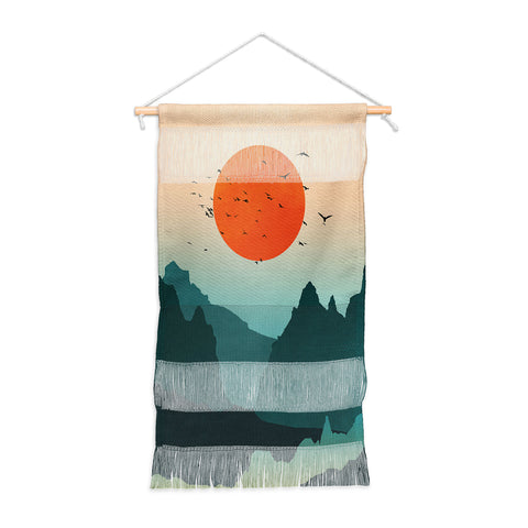 Nature Magick Emerald River Teal Sunset Wall Hanging Portrait