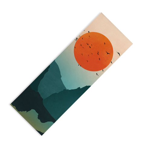 Nature Magick Emerald River Teal Sunset Yoga Mat