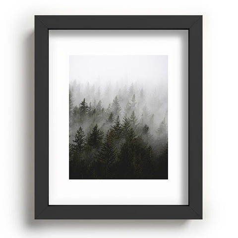 Nature Magick Foggy Fir Forest Fantasy Recessed Framing Rectangle