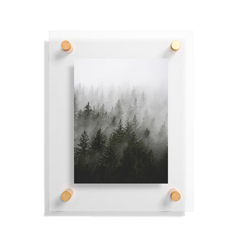 Nature Magick Foggy Fir Forest Fantasy Floating Acrylic Print