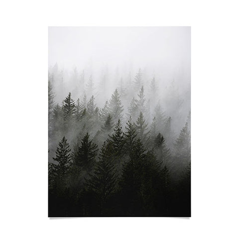 Nature Magick Foggy Fir Forest Fantasy Poster