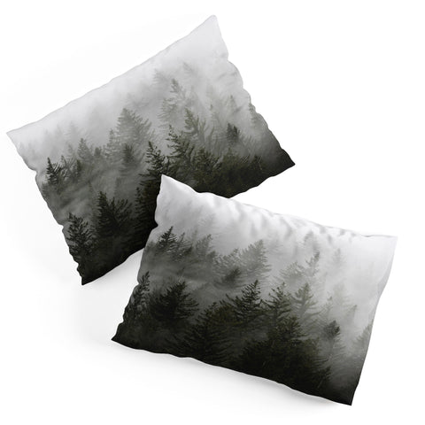 Nature Magick Foggy Fir Forest Fantasy Pillow Shams