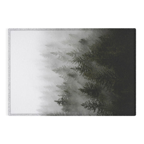 Nature Magick Foggy Fir Forest Fantasy Outdoor Rug
