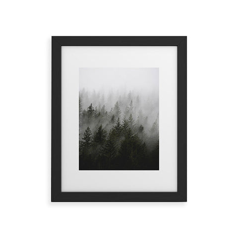 Nature Magick Foggy Fir Forest Fantasy Framed Art Print