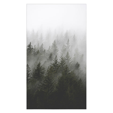 Nature Magick Foggy Fir Forest Fantasy Tablecloth