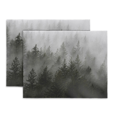 Nature Magick Foggy Fir Forest Fantasy Placemat