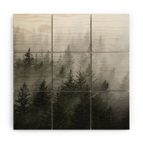 Nature Magick Foggy Fir Forest Fantasy Wood Wall Mural