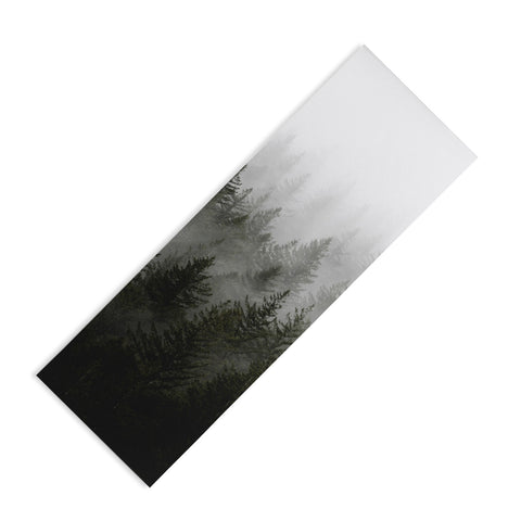 Nature Magick Foggy Fir Forest Fantasy Yoga Mat
