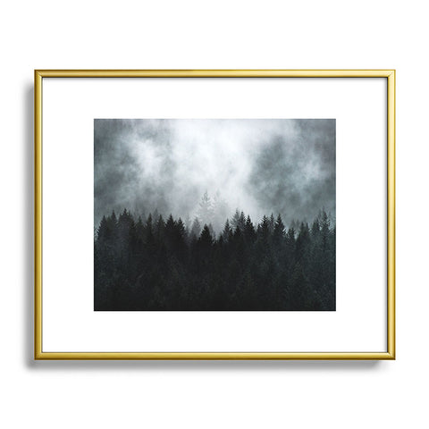 Nature Magick Foggy Forest Adventure Metal Framed Art Print