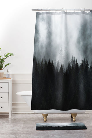Nature Magick Foggy Forest Adventure Shower Curtain And Mat