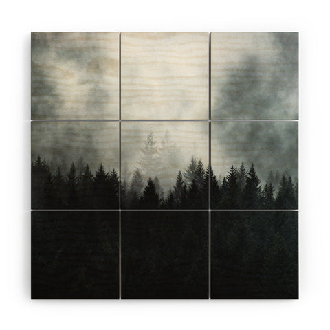 Nature Magick Foggy Forest Adventure Wood Wall Mural