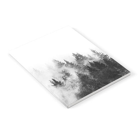 Nature Magick Foggy Trees Black and White Notebook