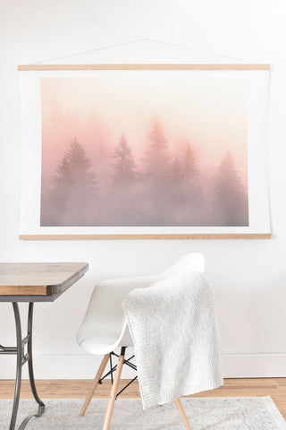 Nature Magick Foggy Trees Forest Adventure Art Print And Hanger