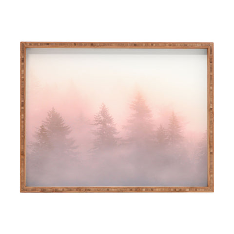 Nature Magick Foggy Trees Forest Adventure Rectangular Tray