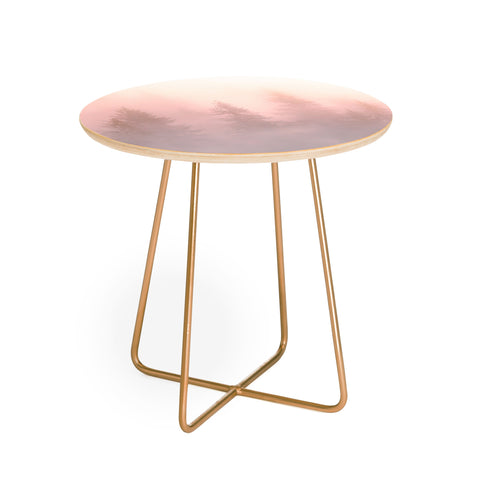Nature Magick Foggy Trees Forest Adventure Round Side Table
