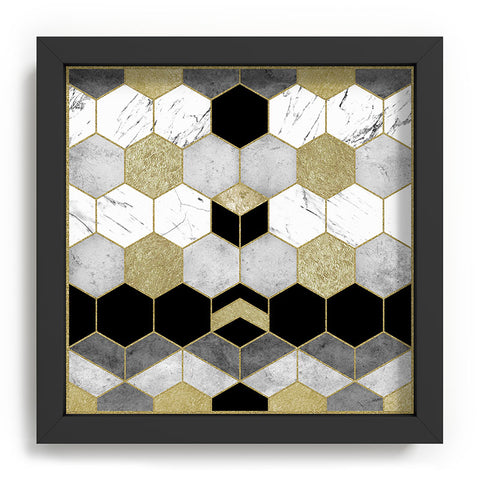 Nature Magick Gold Geometric Marble Recessed Framing Square