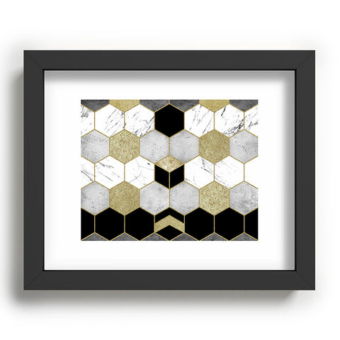 Nature Magick Gold Geometric Marble Recessed Framing Rectangle