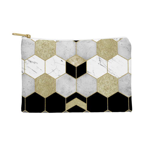 Nature Magick Gold Geometric Marble Pouch