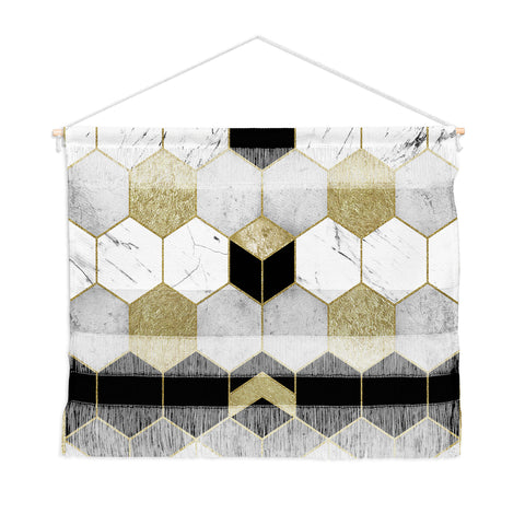 Nature Magick Gold Geometric Marble Wall Hanging Landscape