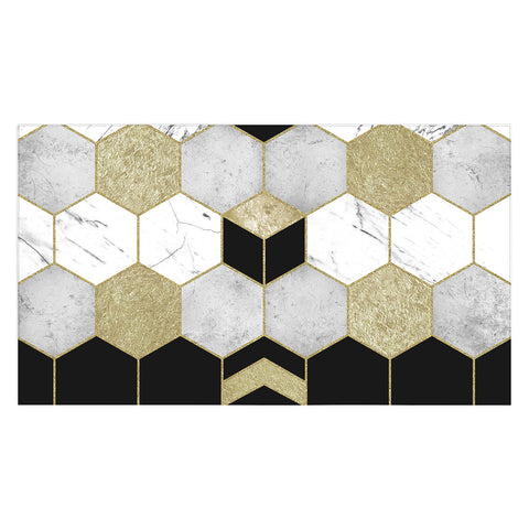 Nature Magick Gold Geometric Marble Tablecloth
