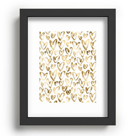 Nature Magick Gold Love Hearts Pattern Recessed Framing Rectangle