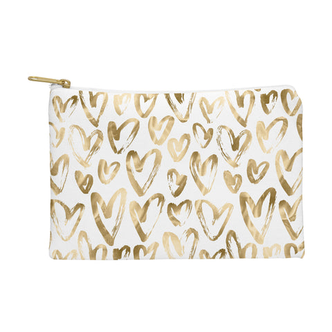 Nature Magick Gold Love Hearts Pattern Pouch