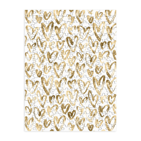 Nature Magick Gold Love Hearts Pattern Puzzle