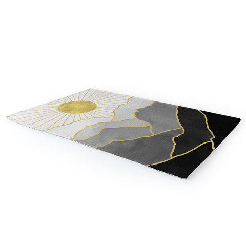 Nature Magick Gold Mountain Sunrise Area Rug
