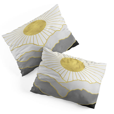 Nature Magick Gold Mountain Sunrise Pillow Shams