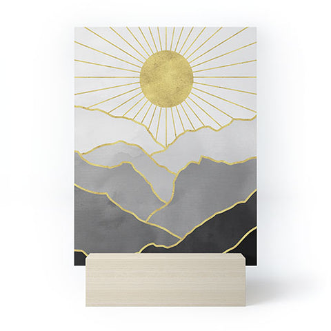 Nature Magick Gold Mountain Sunrise Mini Art Print