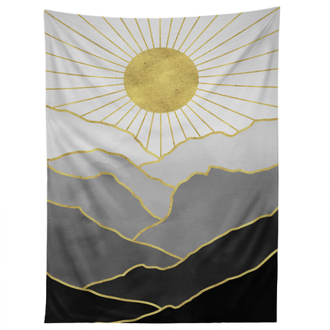 Nature Magick Gold Mountain Sunrise Tapestry