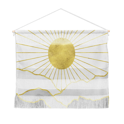 Nature Magick Gold Mountain Sunrise Wall Hanging Landscape