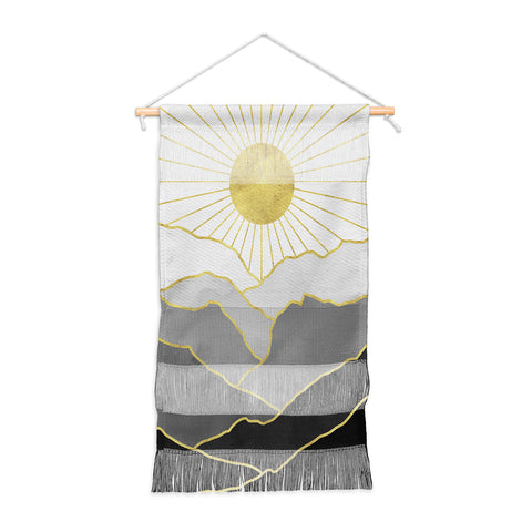 Nature Magick Gold Mountain Sunrise Wall Hanging Portrait