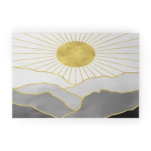 Nature Magick Gold Mountain Sunrise Welcome Mat