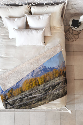 Nature Magick Grand Teton National Park Fleece Throw Blanket