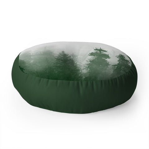 Nature Magick Green Forest Adventure Floor Pillow Round