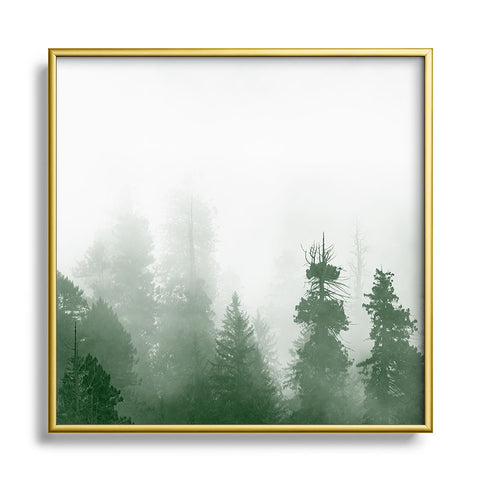 Nature Magick Green Forest Adventure Metal Square Framed Art Print