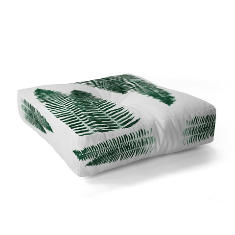 Nature Magick Green Forest Fern Floor Pillow Square