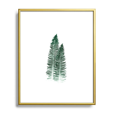 Nature Magick Green Forest Fern Metal Framed Art Print