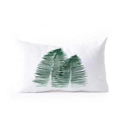 Nature Magick Green Forest Fern Oblong Throw Pillow