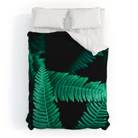 Nature Magick Green Forest Ferns Duvet Cover