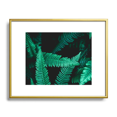 Nature Magick Green Forest Ferns Metal Framed Art Print