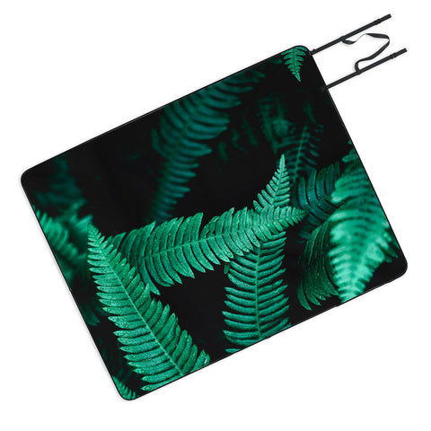 Nature Magick Green Forest Ferns Picnic Blanket