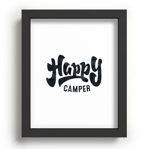 Nature Magick HAPPY CAMPER Black and White R Recessed Framing Rectangle