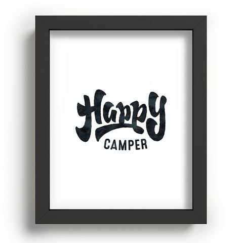 Nature Magick HAPPY CAMPER Black and White R Recessed Framing Rectangle
