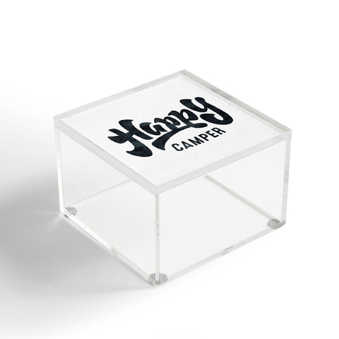 Nature Magick HAPPY CAMPER Black and White R Acrylic Box