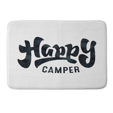 Nature Magick HAPPY CAMPER Black and White R Memory Foam Bath Mat